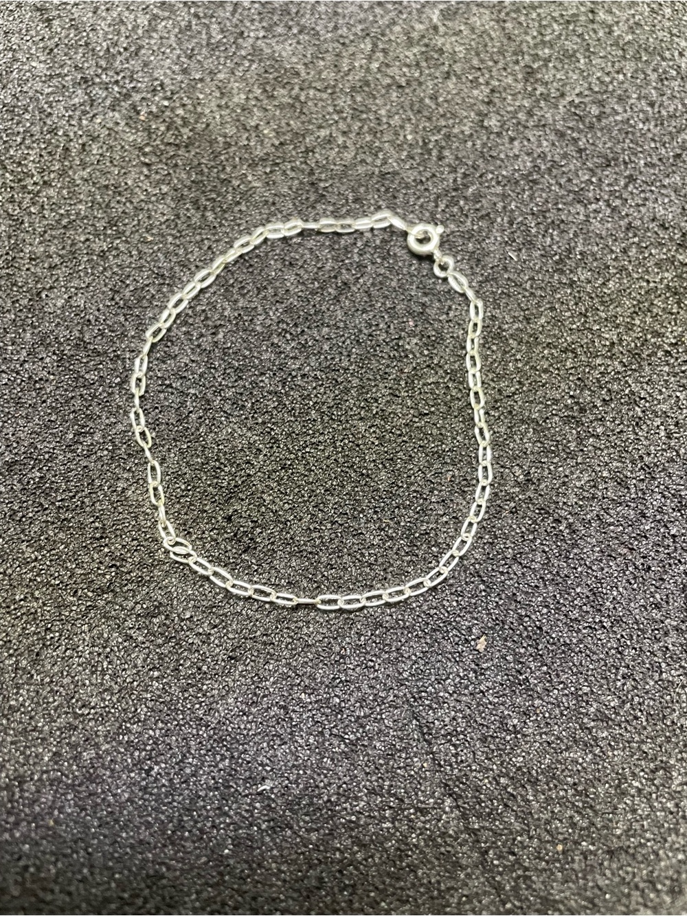 7” Sterling silver paperclip bracelet